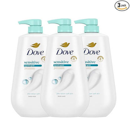 Dove Sensitive Skin Body Wash 30.6 oz pump 3 pack