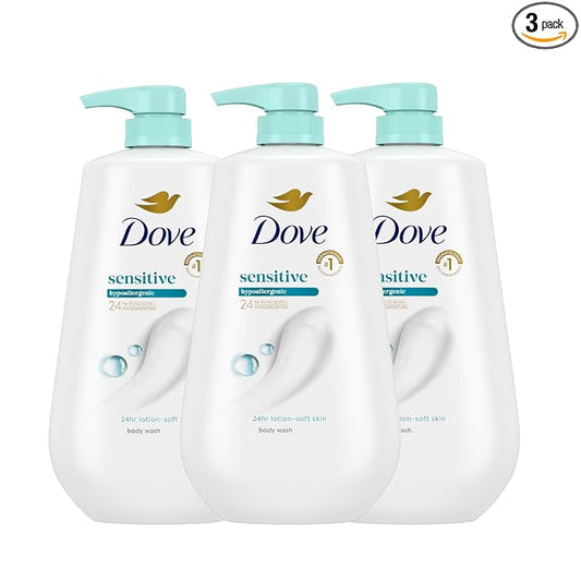 Dove Sensitive Skin Body Wash 30.6 oz pump 3 pack