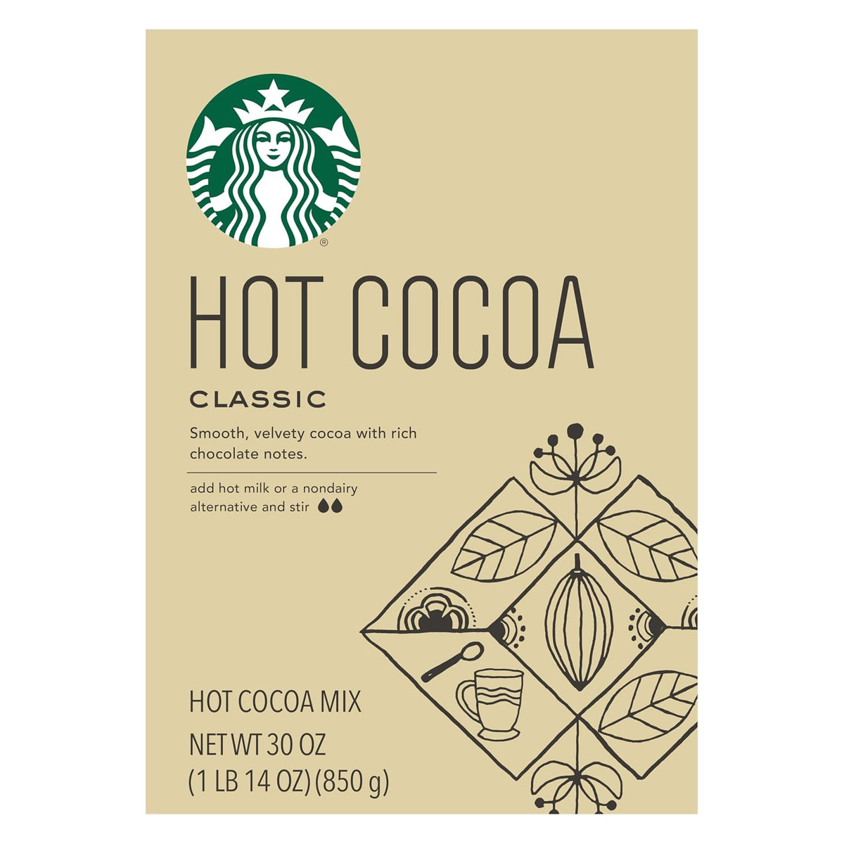 Premium Starbucks Classic Hot Cocoa package