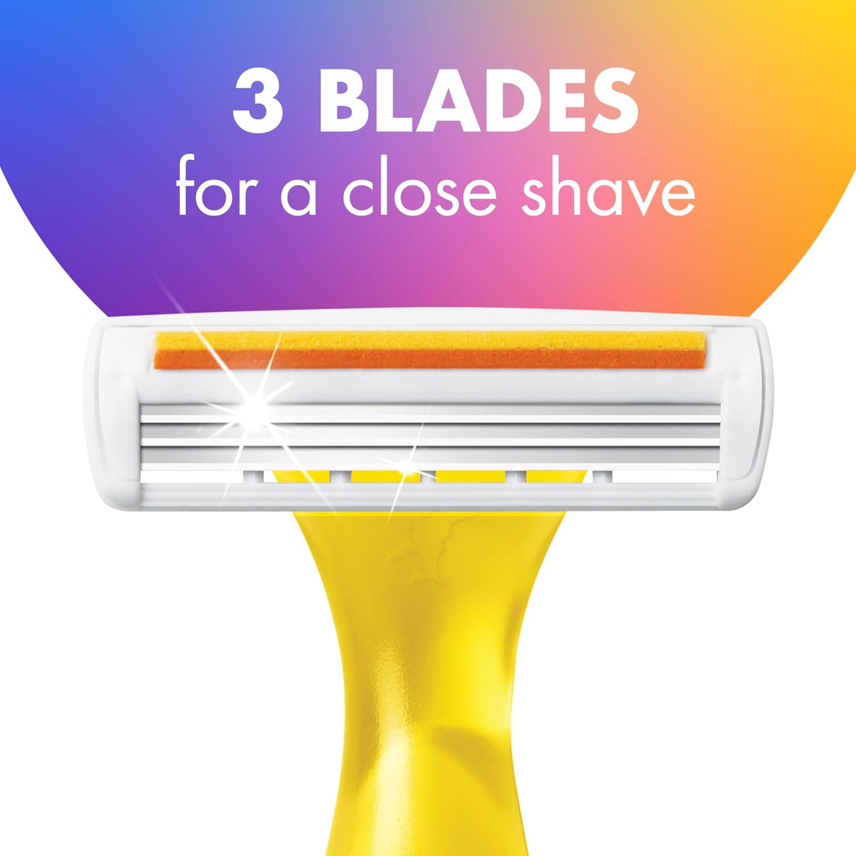 Assorted color BIC Soleil 3 disposable razors for women
