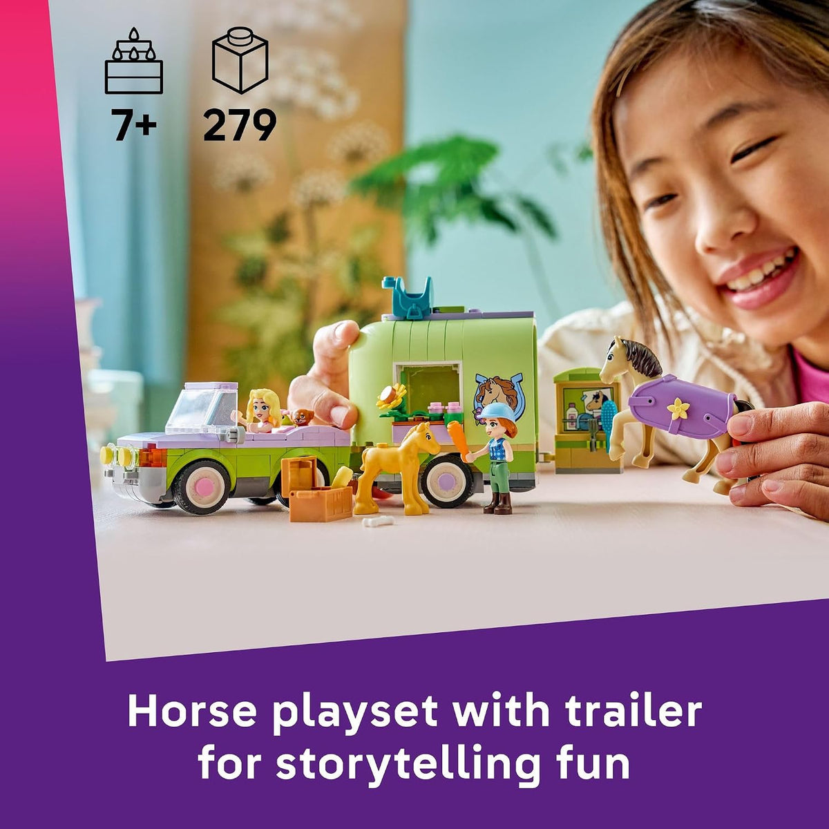 LEGO Friends minidolls with horse foal puppy and frog figures