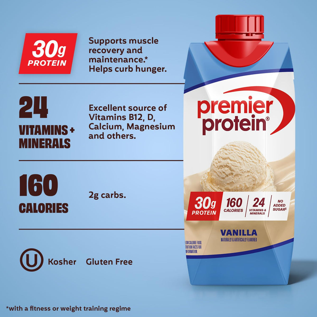Premier Protein low sugar vanilla protein drink