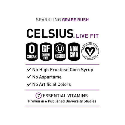 CELSIUS 12-pack grape sugar free sparkling energy drinks