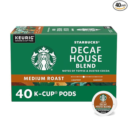 Starbucks Decaf House Blend K-Cup coffee pods 40 count