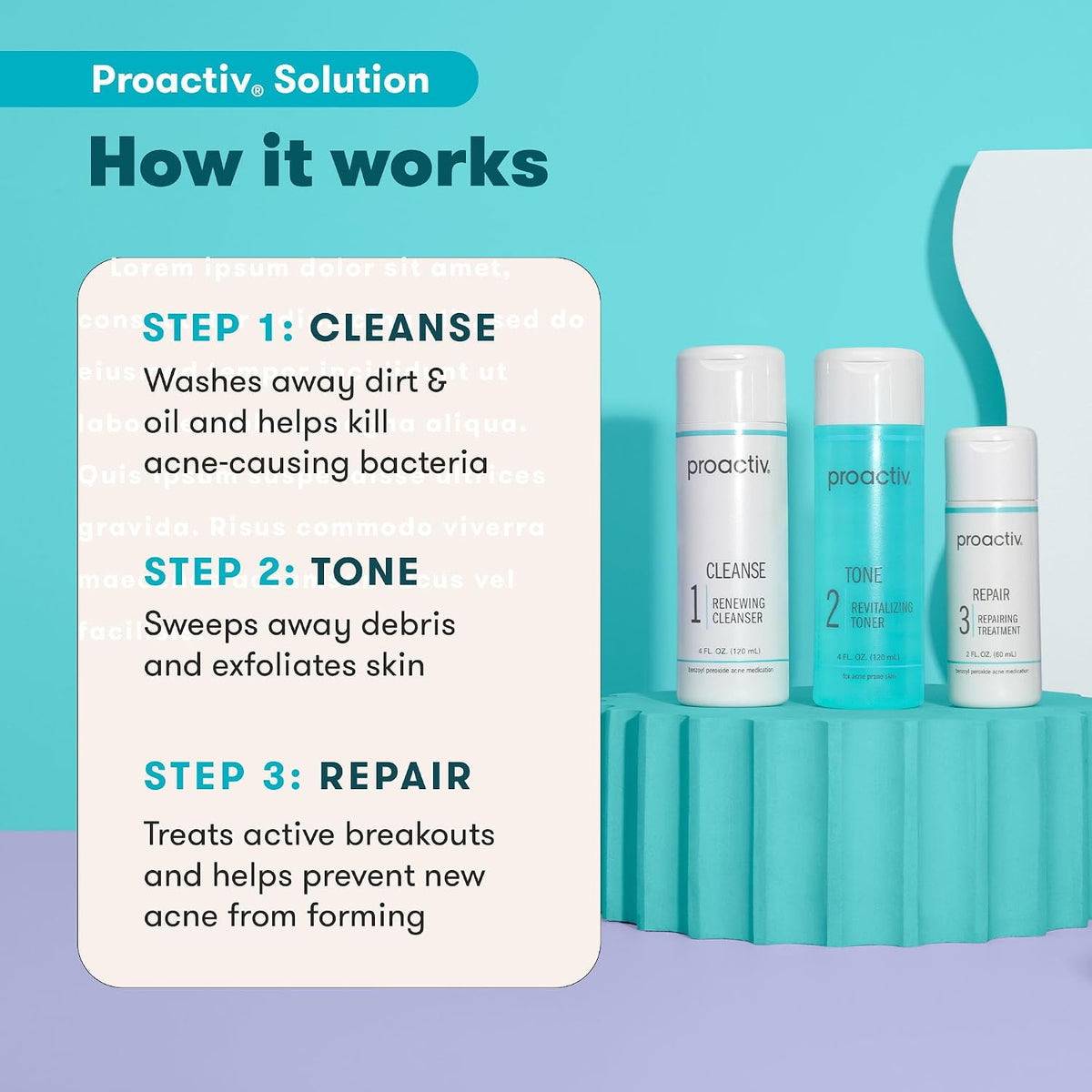 Proactiv Solution skin care kit with Repairing Treatment