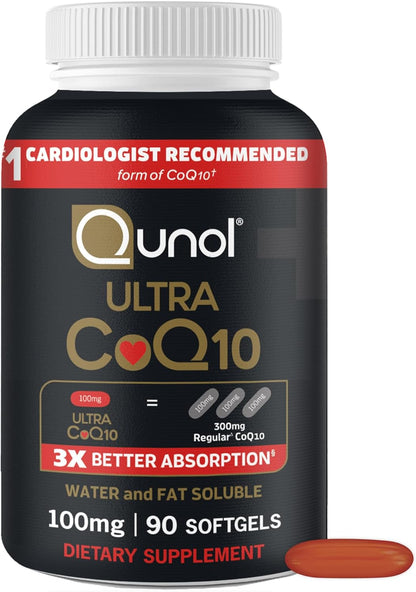 Qunol Ultra CoQ10 antioxidant supplement front view