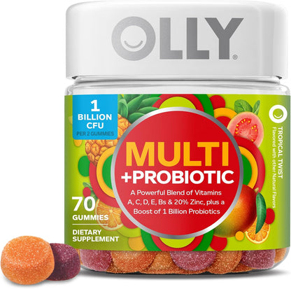 OLLY adult multivitamin and probiotic gummies