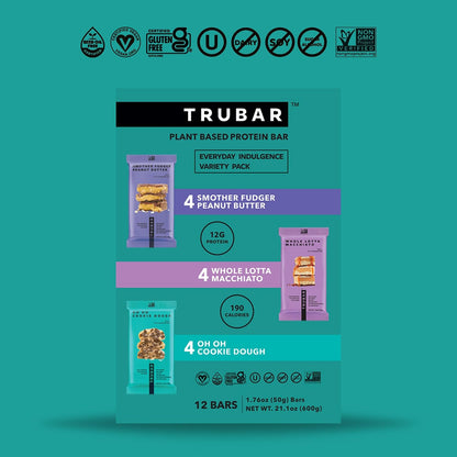TRUBAR 12 count vegan protein bar pack