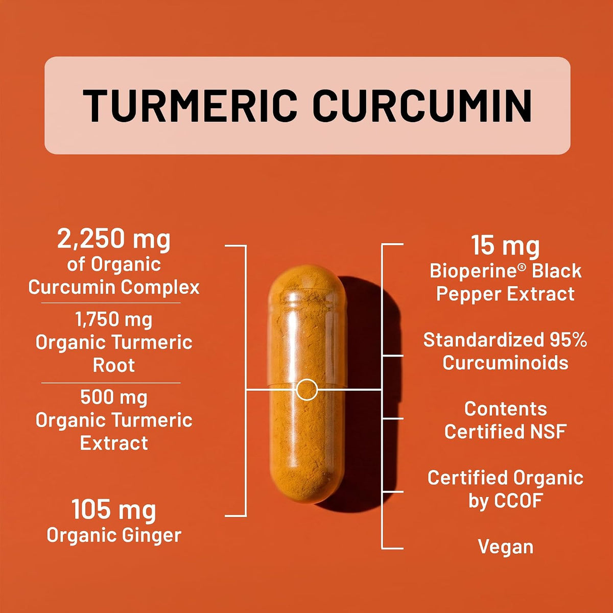 Vegan gluten-free turmeric curcumin supplement