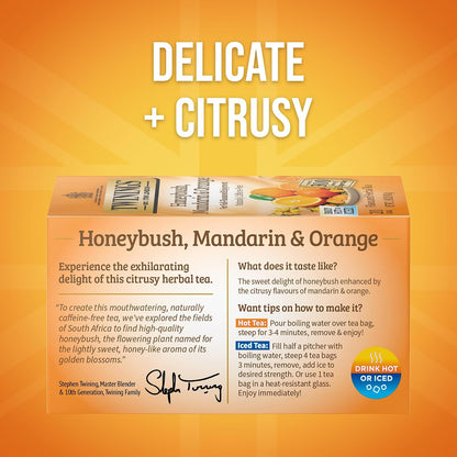 Honeybush mandarin orange tea bags by Twinings