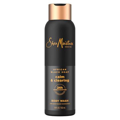 SheaMoisture calm and clearing body wash packaging