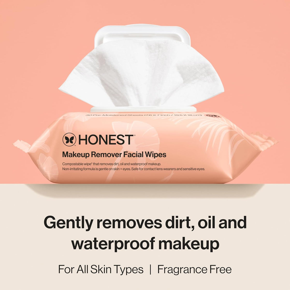 Fragrance-free makeup remover wipes for face and eyes