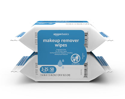 Amazon Basics gentle cleansing makeup remover towelettes
