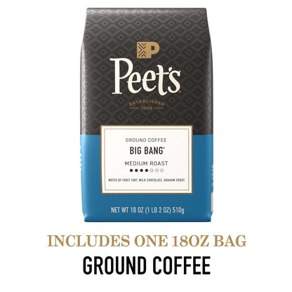 Peet's Big Bang 18 ounce coffee bag detail
