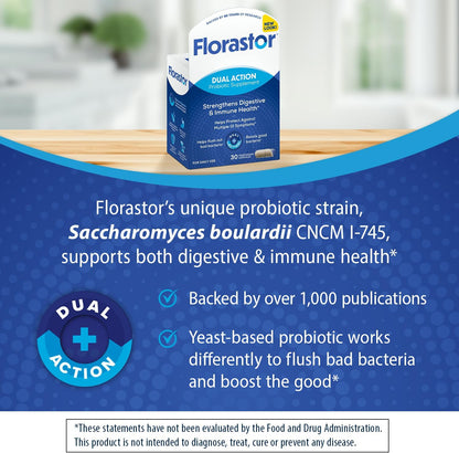 Florastor probiotic capsules for daily support