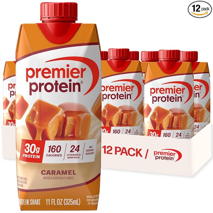 Premier Protein caramel high protein shake 12 pack