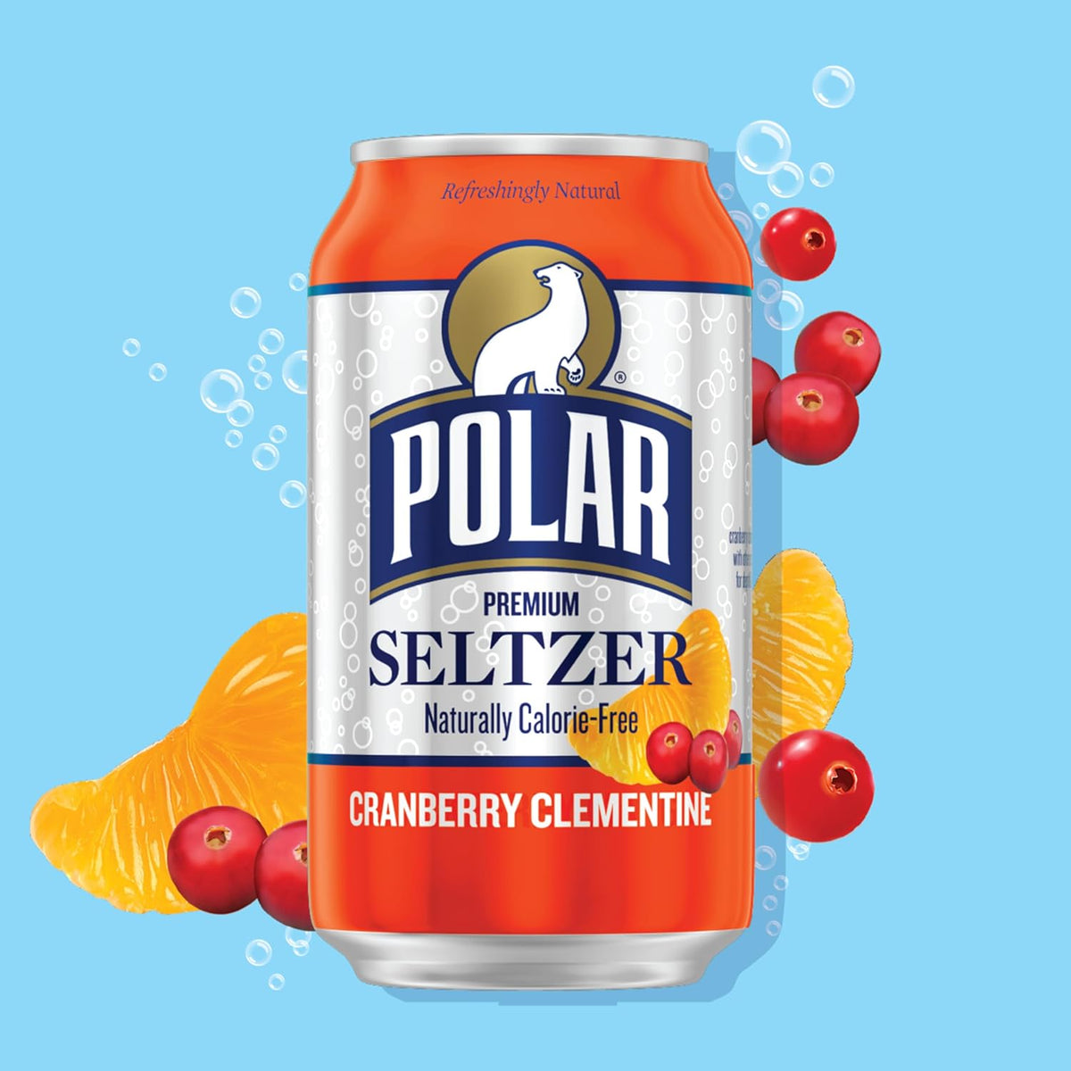 Crisp cranberry clementine carbonated water