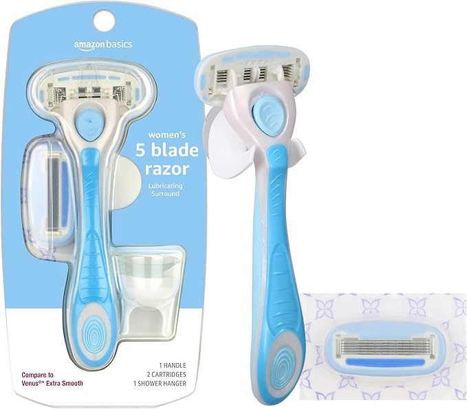 Amazon Basics 5-blade women’s razor set with refills