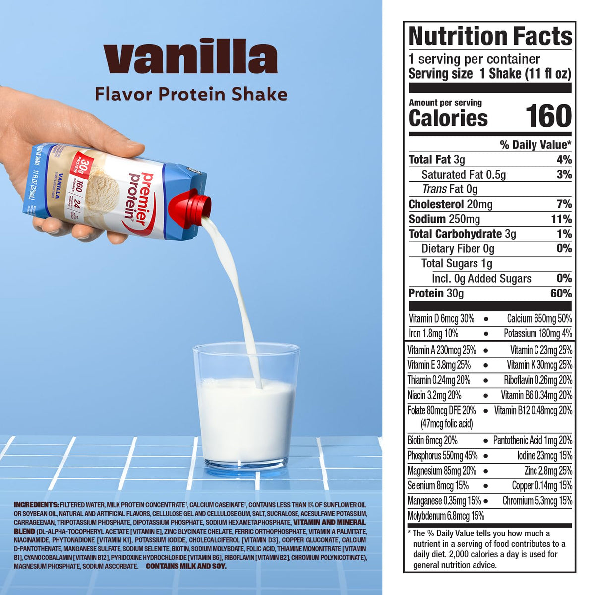 Vanilla ready to drink protein shake pack