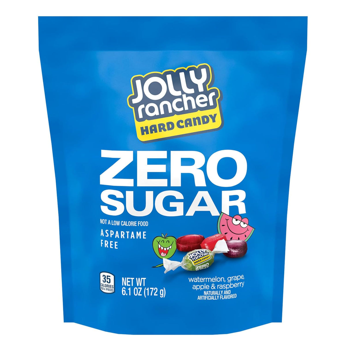 Individually wrapped zero sugar fruit hard candies