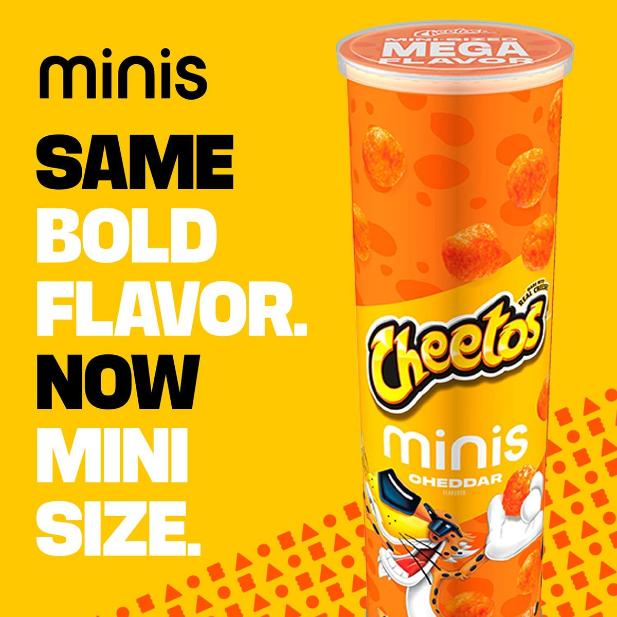 Cheetos Minis cheddar puffed snack chips