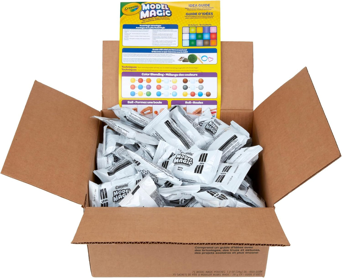 Bulk Crayola Model Magic white modeling compound pouches