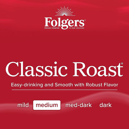 Medium roast Folgers coffee single serve pods