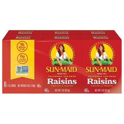 Snack-size Sun-Maid raisins 1 oz boxes