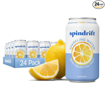 Spindrift Lemon Sparkling Water 24 pack cans