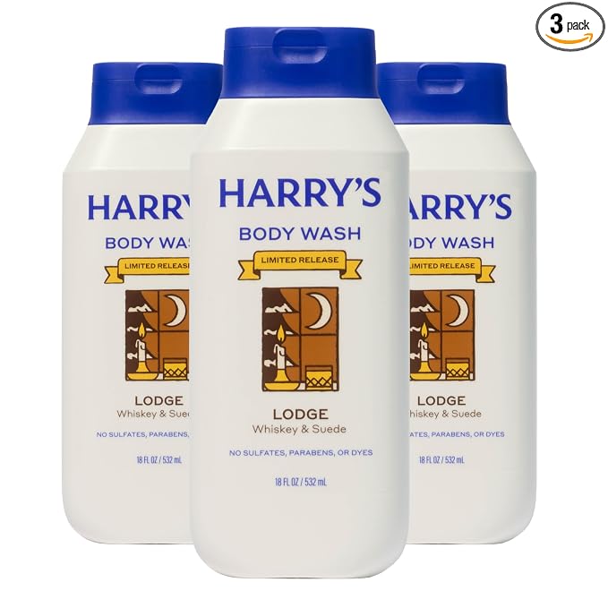 Harry's Lodge men's body wash 3 pack