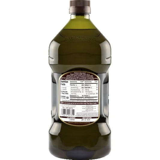 Kirkland Signature Organic Extra Virgin Olive Oil 2L (2QT 3.6 fl. oz), Set of 2