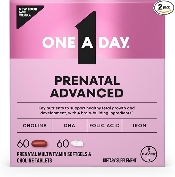 ONE A DAY Prenatal Advanced vitamins 120 count set