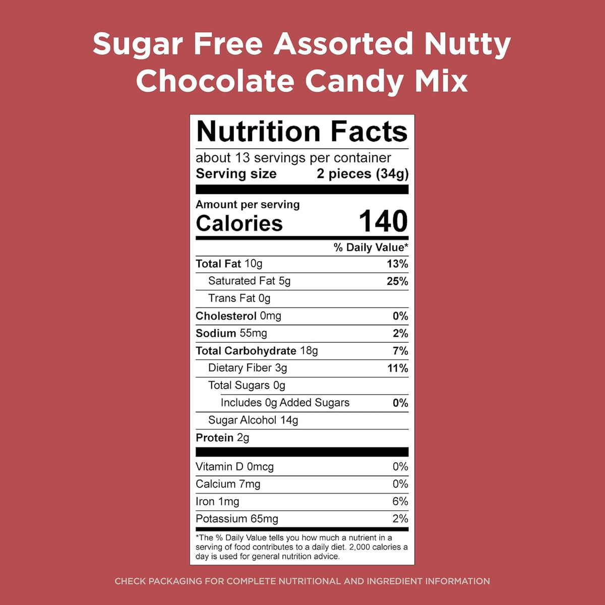 Individually wrapped nutty chocolate candy assortment