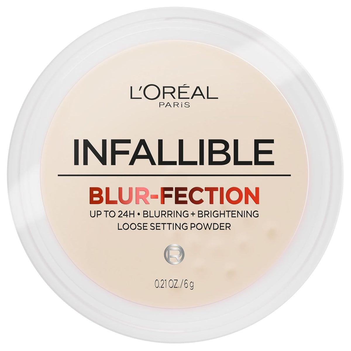 Blurring face powder for longwear makeup setting