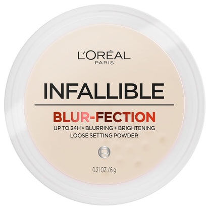 Blurring face powder for longwear makeup setting