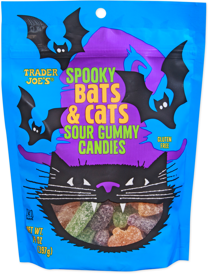 Trader Joe's Spooky Bats & Cats Sour Gummy Candies