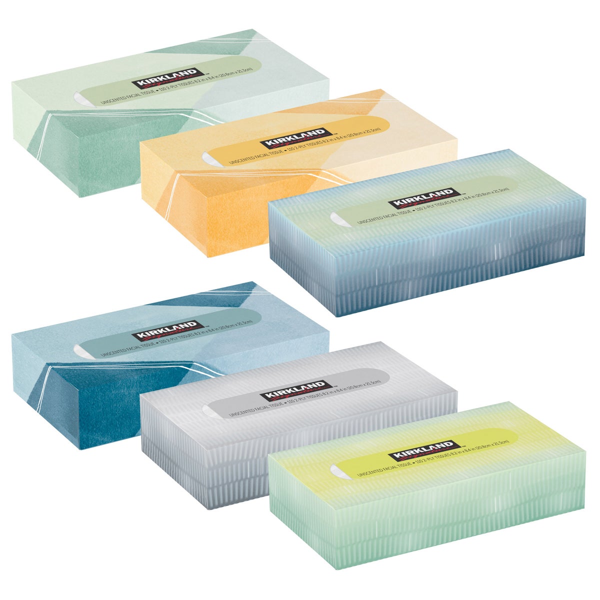 110-count facial tissue box by Kirkland Signature