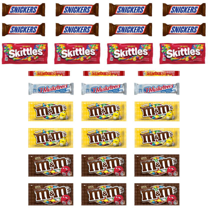Individually wrapped candy bars for sharing