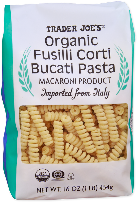 Trader Joe's organic fusilli corti bucati pasta