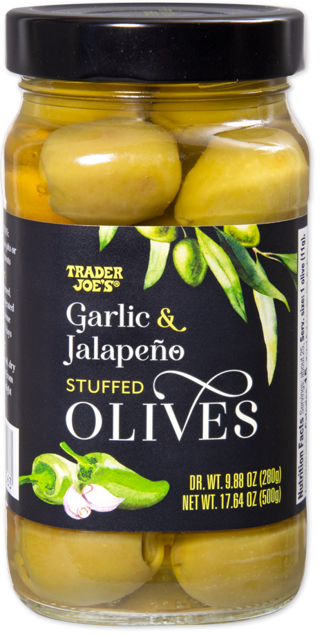 Trader Joe's garlic and jalapeño stuffed olives