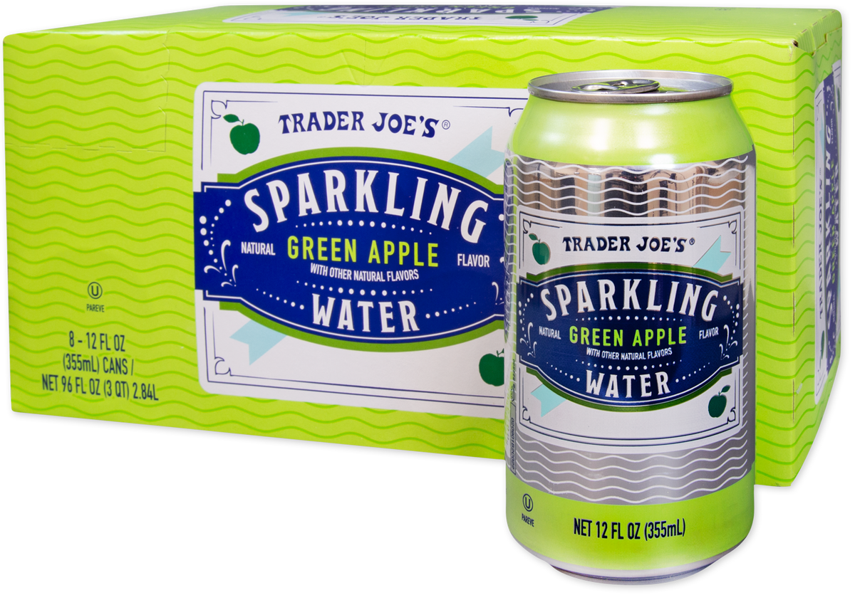 Trader Joe's Green Apple Sparkling Water can