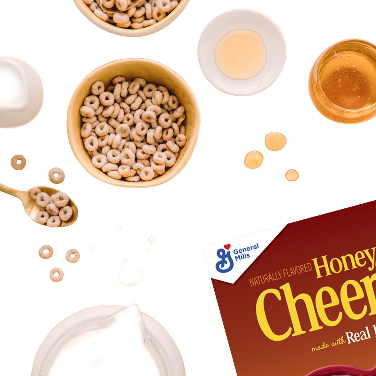 Two-pack Honey Nut Cheerios pantry value cereal