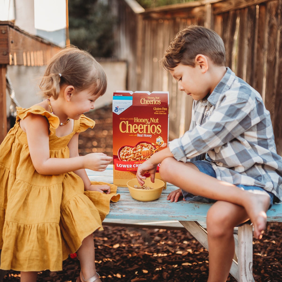 Honey Nut Cheerios breakfast cereal box packaging
