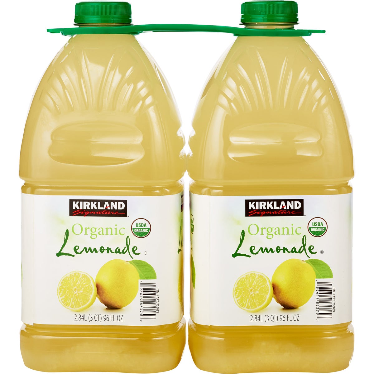 Kirkland Signature organic lemonade 2-pack bottles