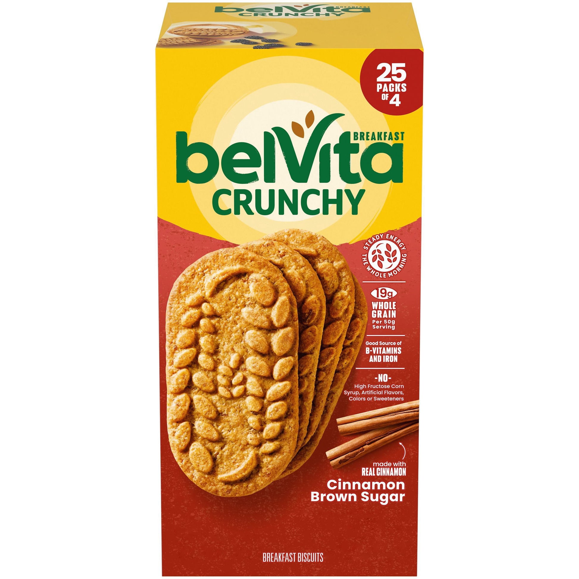 belVita Cinnamon Brown Sugar Breakfast Biscuits 25 pack