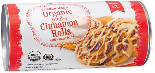 Trader Joe's organic jumbo cinnamon rolls