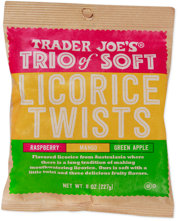 Trader Joe's trio of soft licorice twists candy
