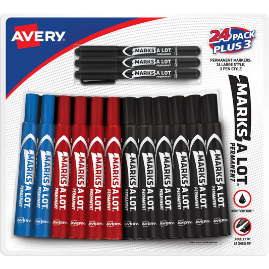 Avery Marks-A-Lot permanent marker set assorted colors