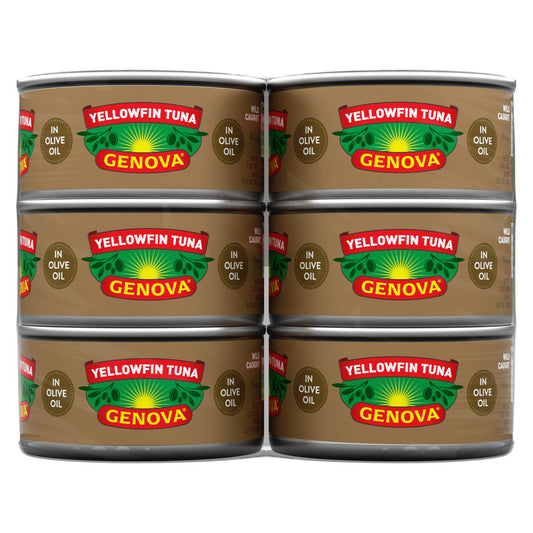 Genova yellowfin tuna in olive oil 6-count pack