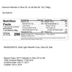 Genova 7 oz yellowfin tuna easy-open cans